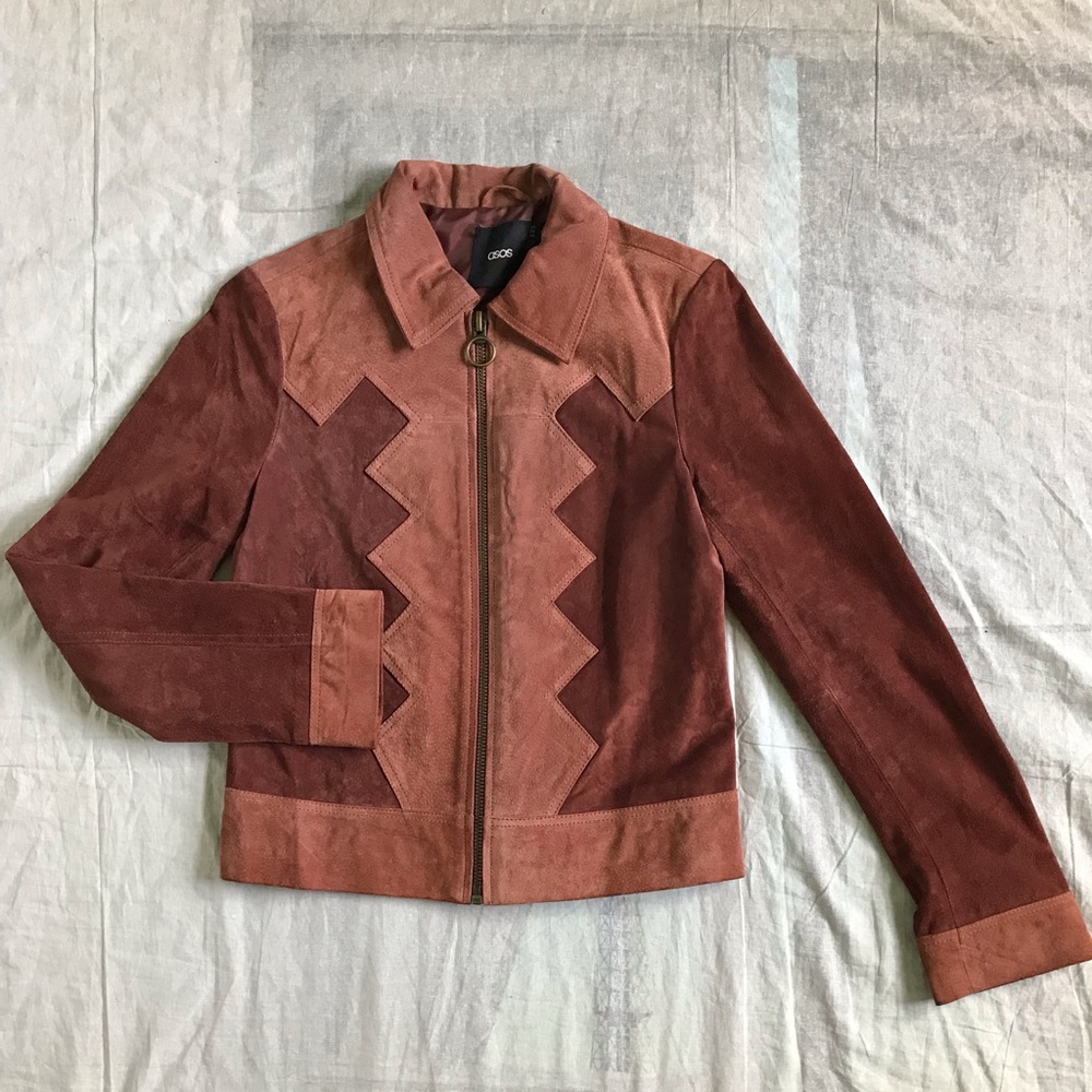 ASOS Suede Jacket with Contrast Panels